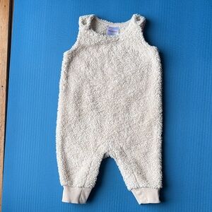 Hanna Andersson Cream Sherpa Baby Overalls size 3 to 6 mos